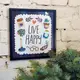 Постер в рамке Live happy 30x30 см (KMT_21NG008_BL)