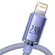Кабель Baseus Crystal Shine Series Fast Charging Data Cable USB to iP 2.4A 1.2m, Purple (CAJY000005)