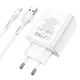 СЗУ сетевое зарядное устройство HOCO C102A 4USB/2,1A с кабелем для зарядки USB - MicroUSB, Белый