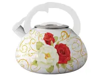 Чайник емальований з свистком 3,2 л White Handle Zauberg 14-L-3-2 80389