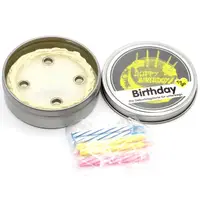 Свеча "Happy Birthday" в металлической баночке