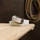 Женский тонкий ремень из натуральной кожи Vintage 20770 Белый