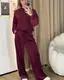 Велюровый спортивный костюм LX2035 Бордовый XXL/3XL