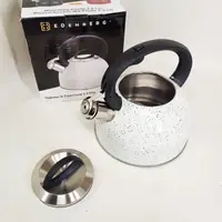 Чайник зі свистком Edenberg EB-1440 з мармуровим покриттям 2.5л White