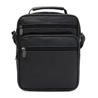 Мужская кожаная сумка Borsa Leather K16685-3bl-black