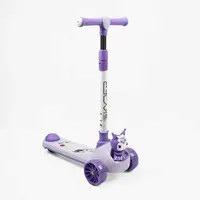 Самокат трехколесный Skyper KR-0669 колеса PU со светом и музыкой. Violet and White (189256)