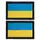 Набор шевронов 2 шт с липучкой Флаг Украины 3,5х5,3 см вышитый патч нашивка Украина