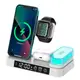 Зарядка Qi 4in1 Wireless Charger XYJ A37 |5-15W, Watch/Airpods/Phone, RGB light/Clock|
