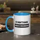 Кружка "Я митник мені можна", Голубой, украинская, Деревянная подарочная коробка с гравировкой, 330 мл