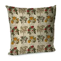 Подушка диванная с бархата Botanical flowers 45x45 см (45BP_FLORA007)