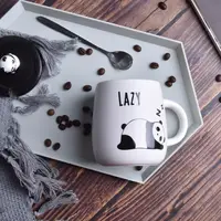 Кружка с крышкой и ложкой Панда Lazy 5722 450 мл