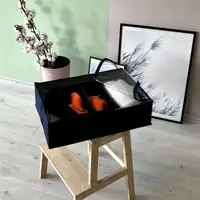 Текстильний кофр для зберігання речей на 4 відділи 50*35*14 см ORGANIZE (джинс)