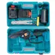 Аккумуляторная цепная пила Domotec 8 дюймов(20см) 48 В кусторез с двумя АКБ в кейсе компактная