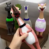 Резиновая игрушка-пищалка "Динозавр крикун" (32 см), розовый