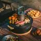 Настольная круглая печь с решеткой гриль и сковородкой Naturehike CNK2550CF010, 36*32.6*12 см, хромированное железо