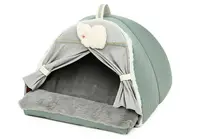 Лежак-домик для котов Hoopet HY-W2490 Green-Gray S