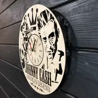 Концептуальний настінний годинник з дерева «Johnny Cash»