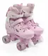 Раздвижные ролики квады 67-83 М Best Roller колеса PU светящиеся. Pink (размер 34-38) (186064)
