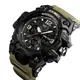 Часы наручные мужские SKMEI 1155BKH KHAKI, водостойкие тактические часы, армейские часы. Цвет: хаки