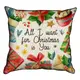 Подушка с мешковины All I want for Christmas is You 45x45 см (45PHB_22NG012)