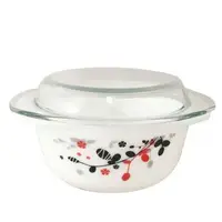 Каструля зі скляною кришкою 1л Червоне і чорне SNT 30050-1066
