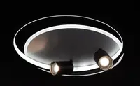 Люстра світлодіодна стельова LED світильник для квартири на стелю лед з пультом 26532 Чорний 12х42х50 см.