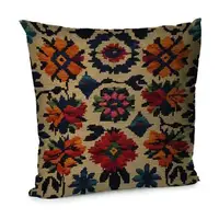 Подушка диванная с бархата Квітковий стиль 45x45 см (45BP_25NG014)