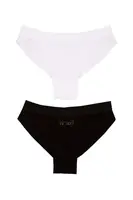 Труси жіночі Бразильяні Vivioji (комплект 2шт) white/black розмір XS/S (13706)