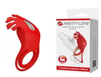 Кольцо эрекционное Pretty Love - Vibration Penis Ring Ruben Red