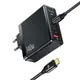 Адаптер сетевой USAMS US-UM Fast Charger Kit GaN Type-C To Type-C Cable 240W PD3.1 T52 US-CC168  |1USB/2Type-C, 140W/5A, PD/QC|