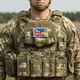 Набор шевронов 2 шт флаг Великобритании и Украины, 5х8 см, двойной флаг, шеврон, патч, нашивка на липучке