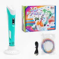 Дитяча ручка 3D, 4FUN Game Club. USB кабель живлення, пластик. Blue (154149)