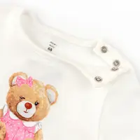 Боді для дівчинки на кнопках з довгим рукавом та принтом ведмедика Girl Bears