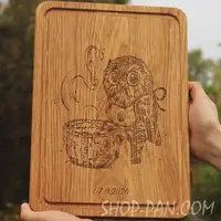Кухонная доска с гравировкой