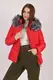 Куртка женская красная зимняя код П357 XXXL
