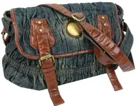 Вінтажна жіноча джинсова сумка на ремені Fashion jeans bag синя