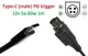 Переходник на 12v (max 5a, 60w) 4pin LP (Kycon) 1m з USB Type-C (male) Power Delivery PD тригер (A class) 1 день гар.