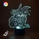 3D ночник "Гоку Вегета" (УВЕЛИЧЕННОЕ ИЗОБРАЖЕНИЕ)+ пульт ДУ + сетевой адаптер + батарейки (3ААА)  3DTOYSLAMP