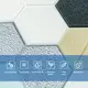 Панель стеновая 3D 700х700х4мм мозаика серо-голубая (D) SW-00002014
