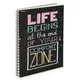 Скетчбук для эскизов и зарисовок Life begins at the end of your comfort zone 14,7х21 см 45 листов Деревянная