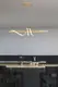 Люстра светодиодная подвесная LED светильник для квартиры на потолок лэд 27431 Золото 30-100х20х120 см.