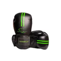 Перчатки боксерские PowerPlay PP 3016, Black/Green 10 унций