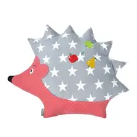 Подушка-игрушка Ежик ТM PAPAELLA 40х60 см зірочки сірі/горошок червоний