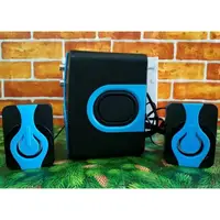 Колонки для ПК комп'ютера USB SPEAKER FT-2060 Чорні з синім