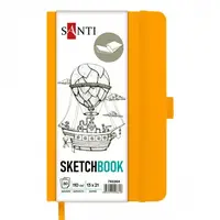 Скетчбук для рисования Santi 743364 13х21 см 80 листов желтый