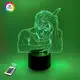 3D ночник "О Сану" (УВЕЛИЧЕННОЕ ИЗОБРАЖЕНИЕ) + пульт ДУ + сетевой адаптер + батарейки (3ААА)  3DTOYSLAMP