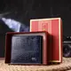 Стильный кошелек для мужчин в два сложения из натуральной фактурной кожи с тиснением под крокодила CANPELLINI 21580 Синий