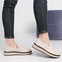 Лофери жіночі Fashion Ann 3907 37 розмір 24 см Бежевий