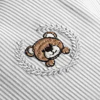 Наволочка на подушку ортопедическую детскую BabyComfort PAPAELLA 23х30 см хлопок с вышивкой серая