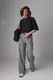 Базовая однотонная футболка oversize - черный цвет, S